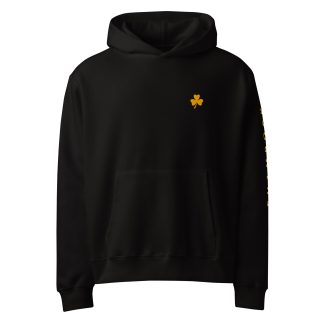 Shamrock Oversized Hoodie - Black & Gold