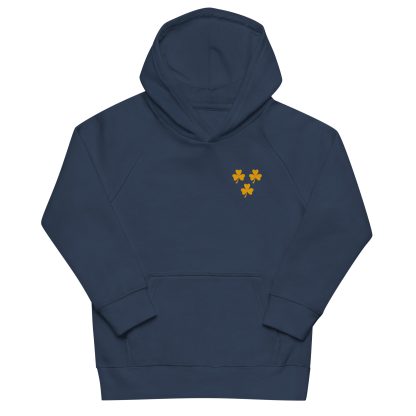 Kids Shamrock eco hoodie - blue & gold